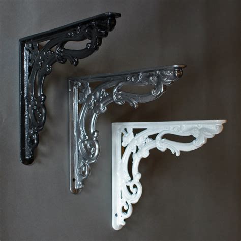 antique shelf brackets metal|wrought iron brackets for shelves.